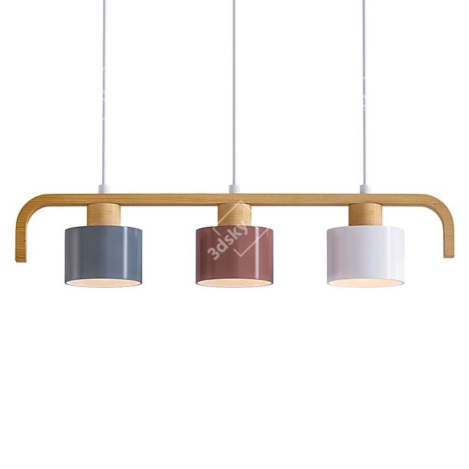 Sleek Nordic LED Pendant: Modern Illumination 3D model image 1