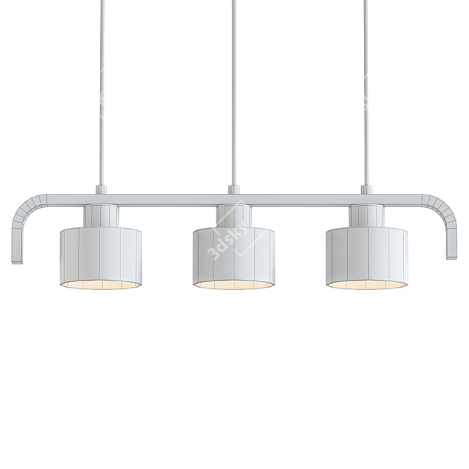 Sleek Nordic LED Pendant: Modern Illumination 3D model image 2