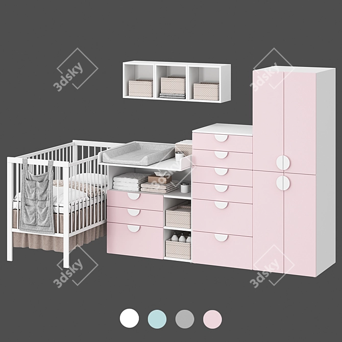 Småstad Opphus Children Furniture Set 3D model image 1