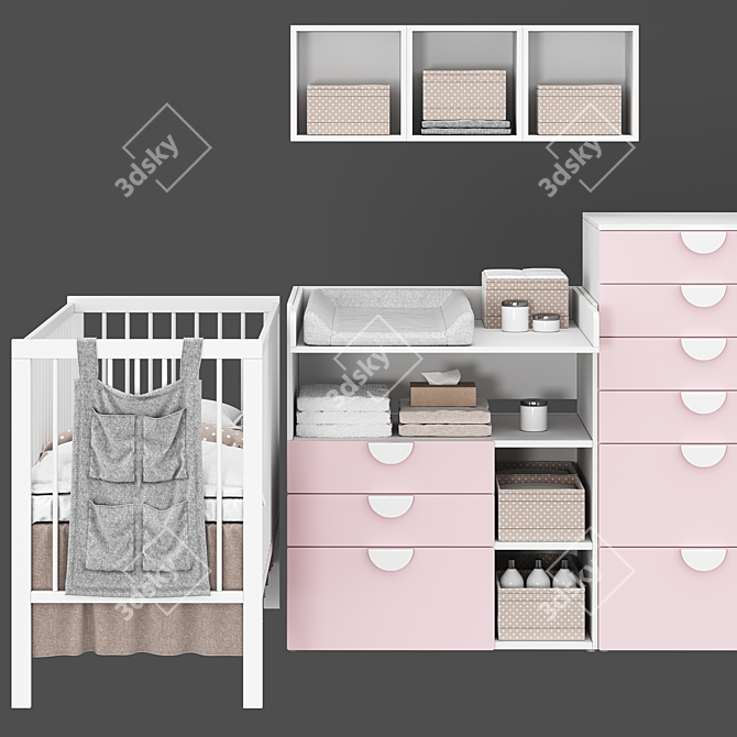 Småstad Opphus Children Furniture Set 3D model image 4