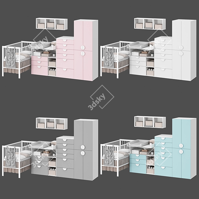 Småstad Opphus Children Furniture Set 3D model image 5