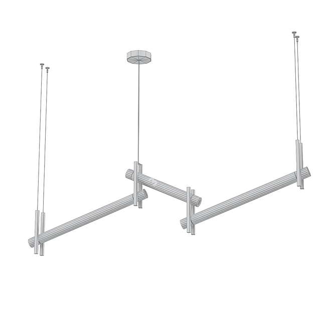 Bamboo Bliss: Breathtakingly Elegant Horizontal 3D model image 2