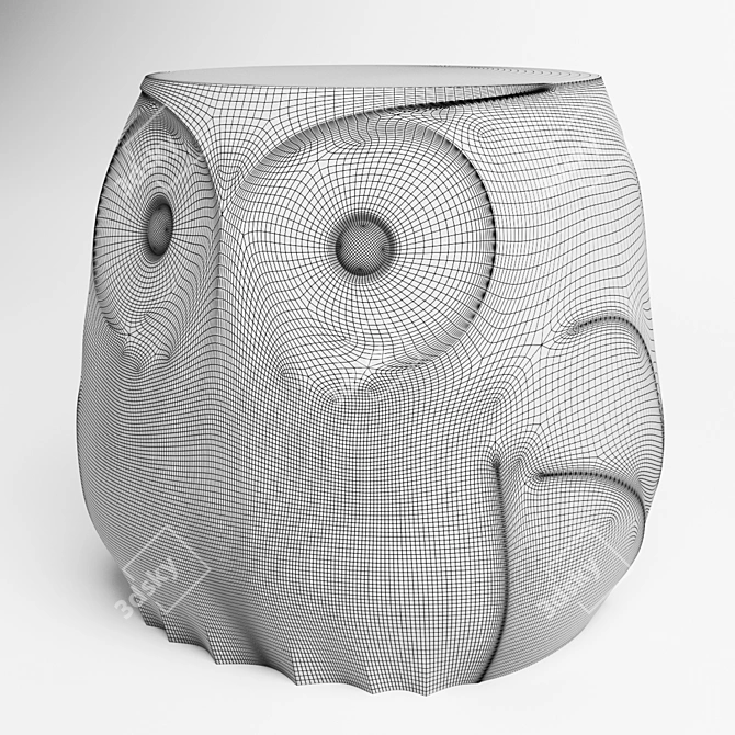 Modern Geometry: Holly Hunt Owl Side Table 3D model image 5