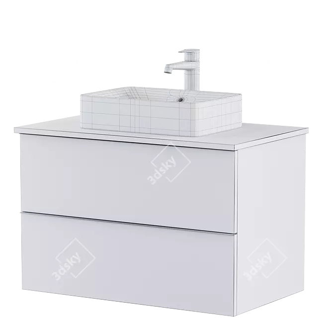 Sleek Bathroom Set: IKEA GODMORGON/TOLKEN/HORVIK 3D model image 5