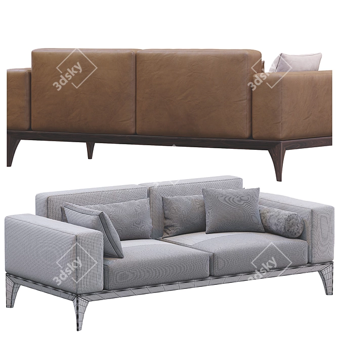 Elegant Porada Sofa: Sofa Fellow 3D model image 4