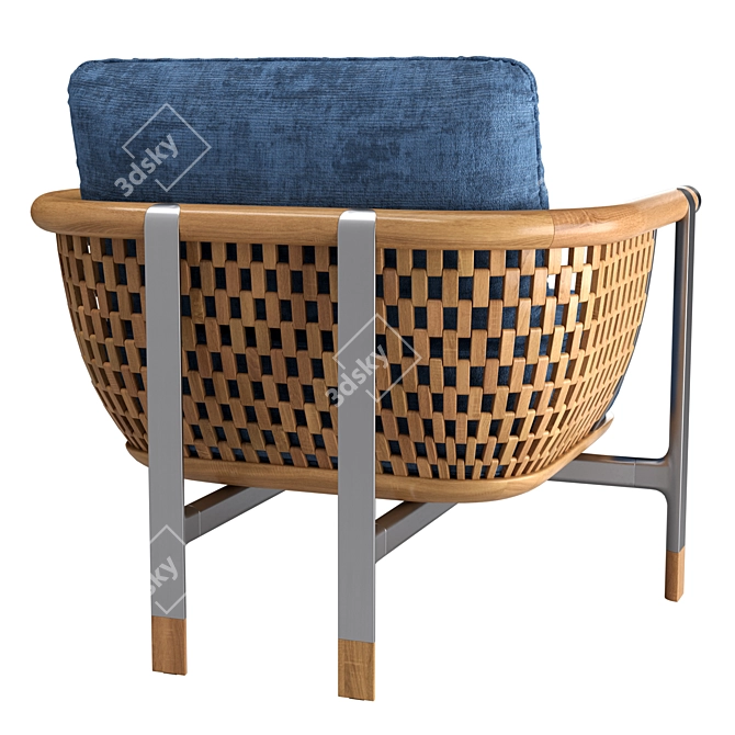 Fashionable and Functional Basket Armchair 3D model image 5