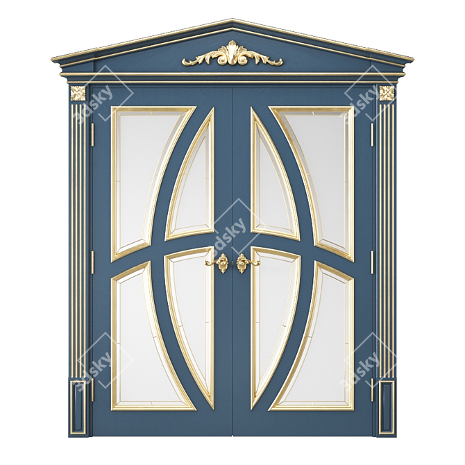 Elegant Interior Door 3D model image 1