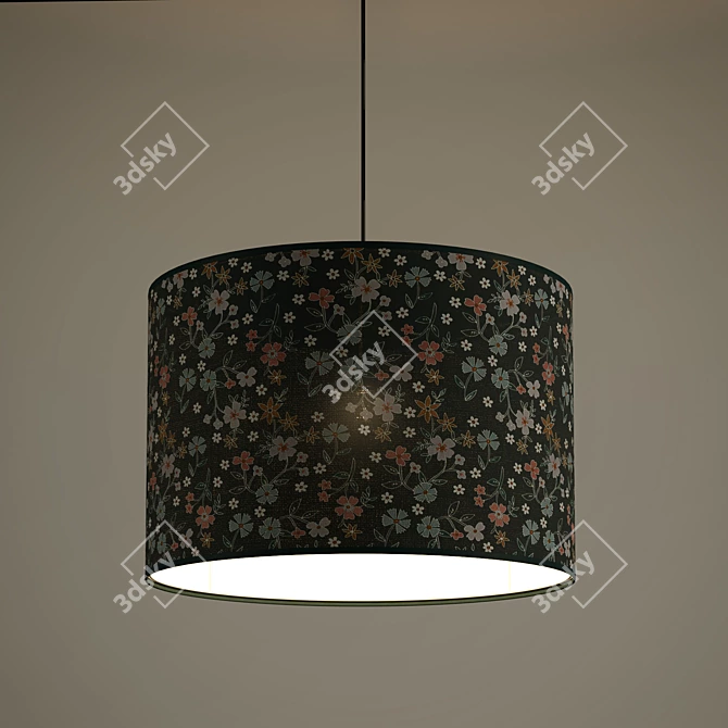 Romantic Floral Lampshade 3D model image 3