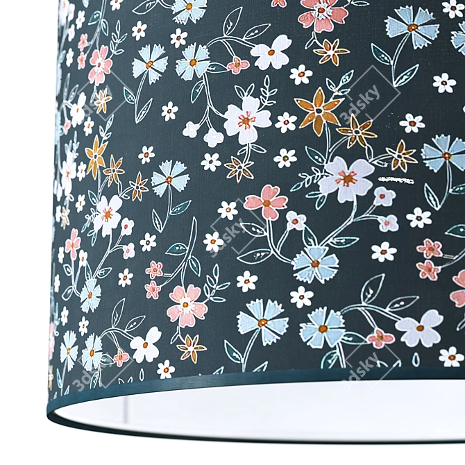 Romantic Floral Lampshade 3D model image 4