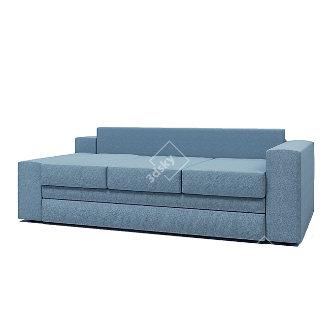 Eva Euro Sofa: Comfort & Versatility 3D model image 1