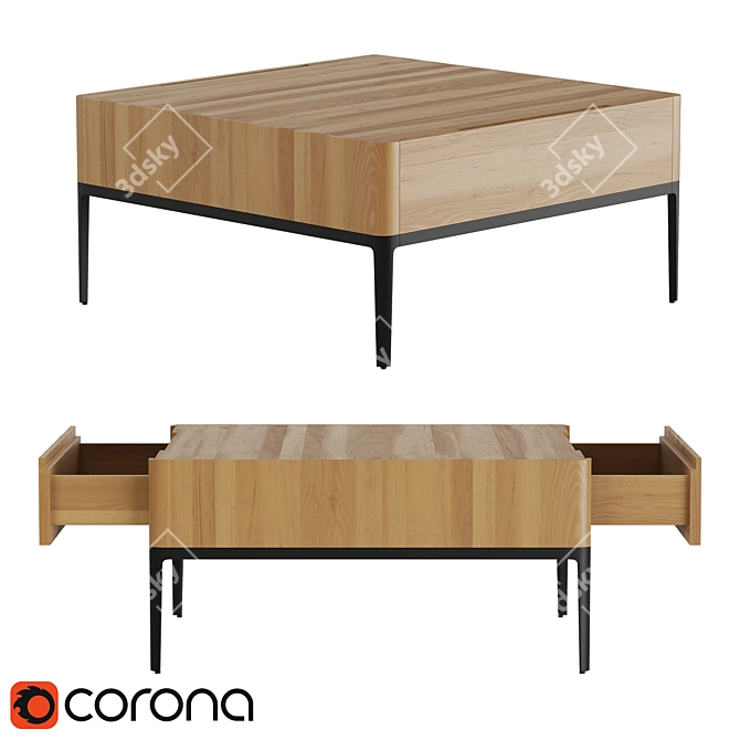 Chiba Coffee Tables - Modern Elegance 3D model image 1