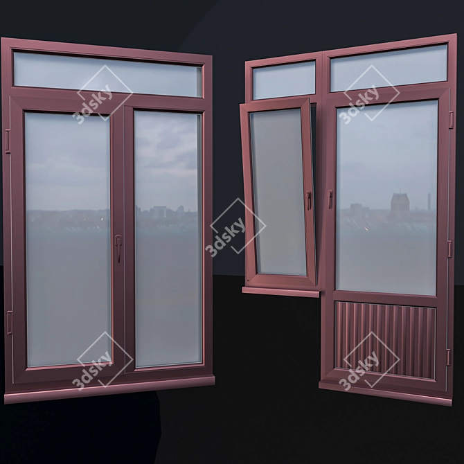 Modern Windows01 3D model image 3