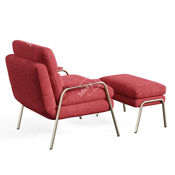 Ausia Comfort Recliner Set 3D model image 4