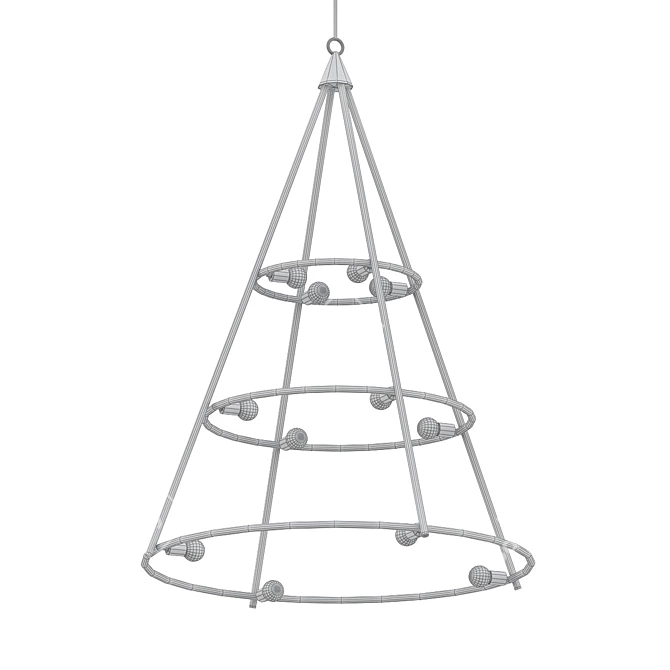 Elegant Porís Pendant Light 3D model image 2