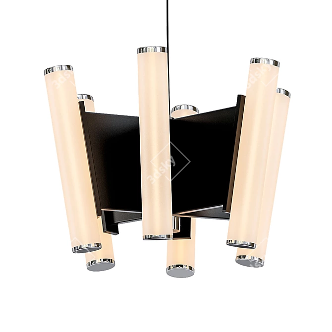 Elegant Deco Suspension Lamp 3D model image 1