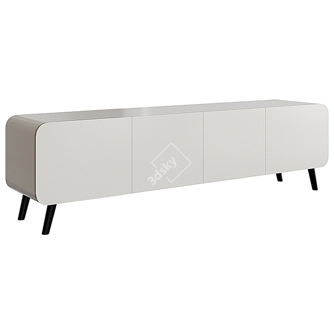 Sleek TV Cabinet: Hilda 3D model image 1