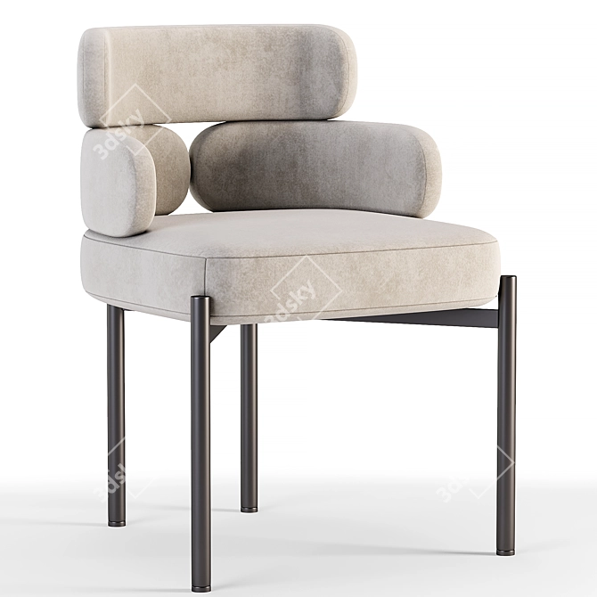 Elegant Sylvie Dining Chair 3D model image 3
