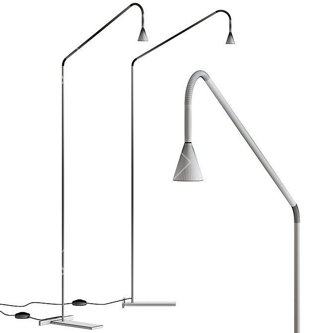 Modern Minimalist Floor Lamp 3D model image 2