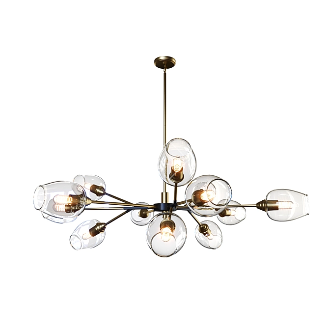 Modern Sputnik Pendant Light 3D model image 1