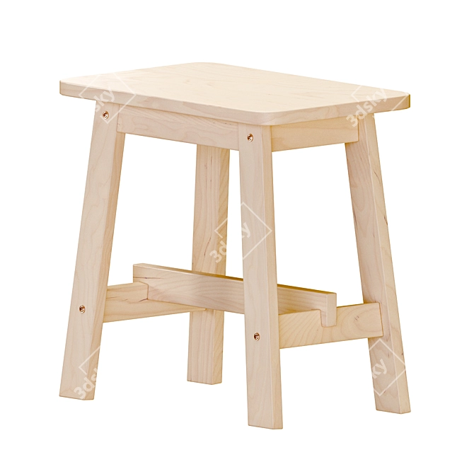 Stylish LISABO Table & Chairs 3D model image 4