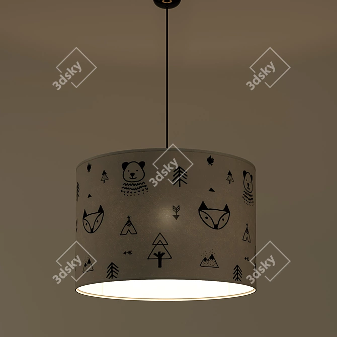 Enchanting Forest Lampshade 3D model image 3
