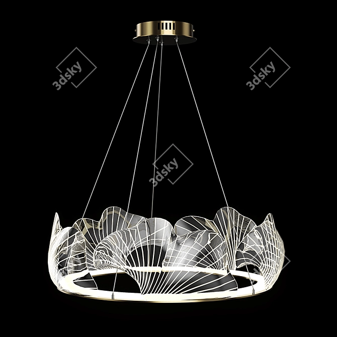 Intens M Brass Chandelier 3D model image 1