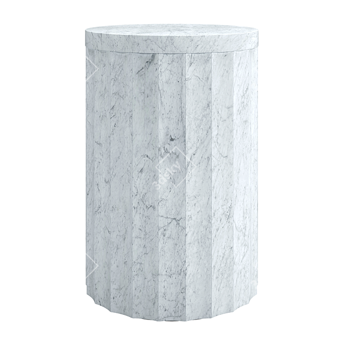 Luxury Marble Column Tables 3D model image 1