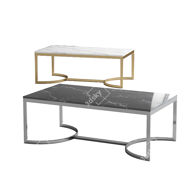 Elegant WEST SIDE Coffee Table 3D model image 5