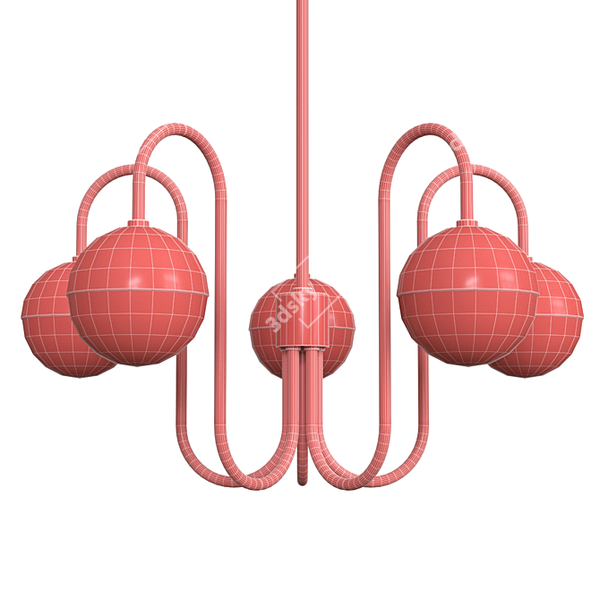 Elegant Mitzi Renee Chandelier 3D model image 4