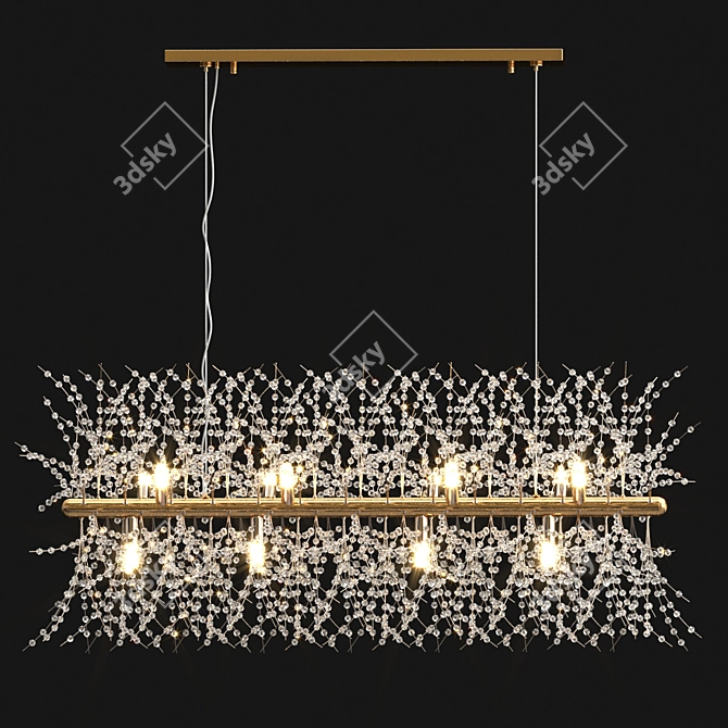 Elegant Rosalia Long Lamp 3D model image 1