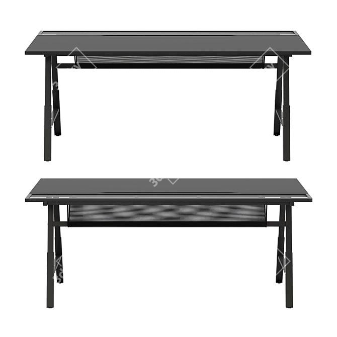 Ultimate Gaming Desk: Ikea UTESPELARE 3D model image 16