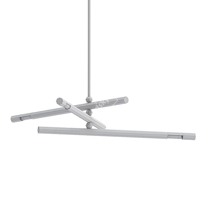 Hendrix 3-Light Chandelier: Elegant Illumination 3D model image 2