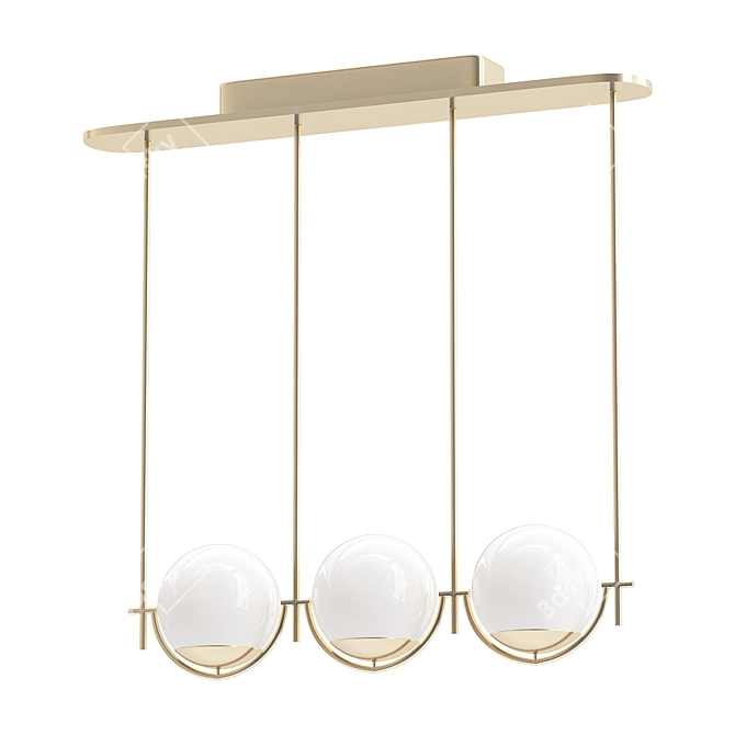 Elegant Rondure Pendant Light 3D model image 1