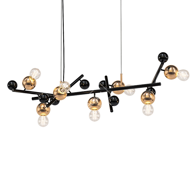 Modern Black Pendant - Galaxy Collection 3D model image 1