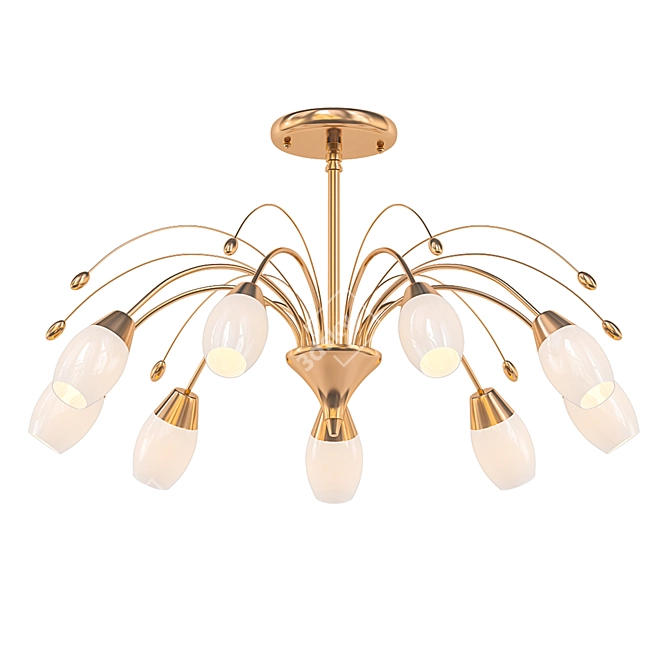 Elegant 9-Light Chandelier 3D model image 1