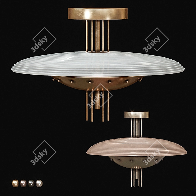 Signal Y Ceiling Light: Modern Elegance 3D model image 1