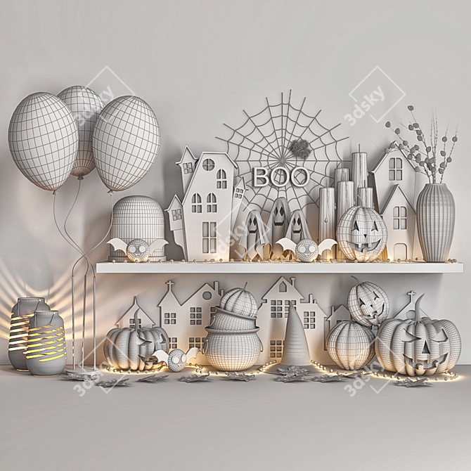 Title: Spooky Halloween Decor Set 3D model image 4