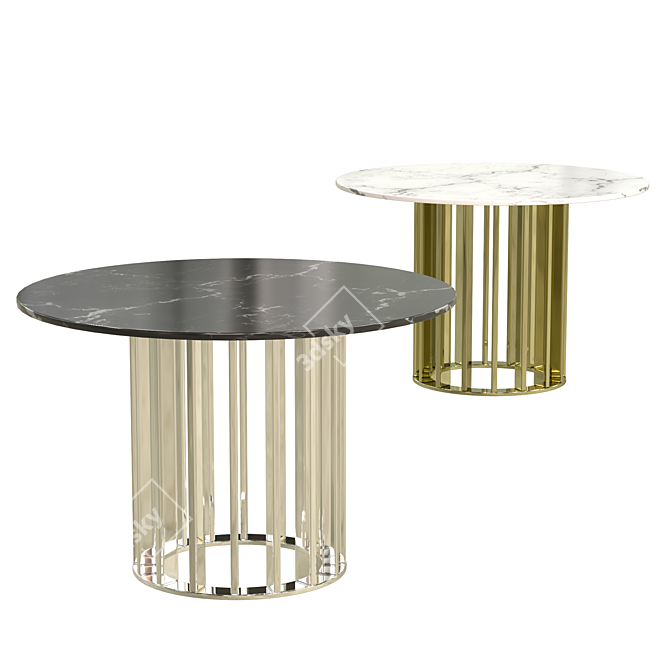 Elegant Chicago Dining Table 3D model image 1