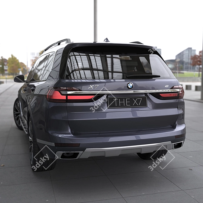 Premium BMW X7 Model - Detailed Exterior & Partially Rendered Interior 3D model image 6