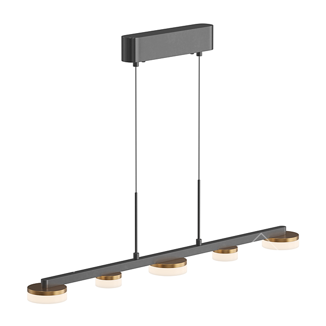 Elegant Disk LED Pendant Light 3D model image 3
