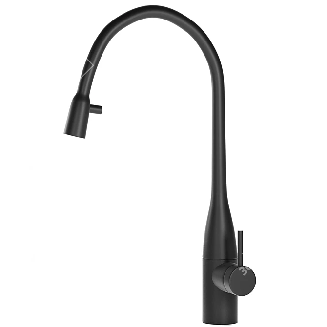 Elegant KWC EVE Lever Mixer 3D model image 2