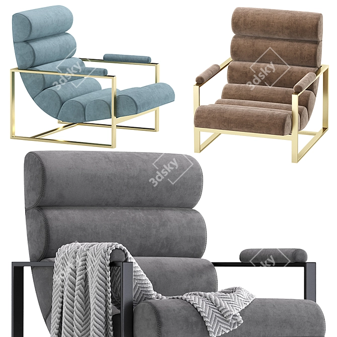 Mid Century Milo Baughman Recliner 3D model image 5