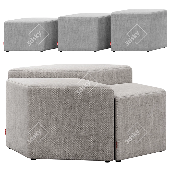 Trillium Stool Set: Stylish and Sturdy 3D model image 2