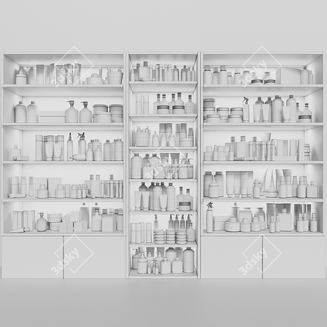 3D Max Cosmetics Rack. Beauty Salon & Cosmetology. 3D model image 2