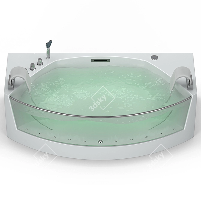 Gemy G9079 Acrylic Bathtub 3D model image 2