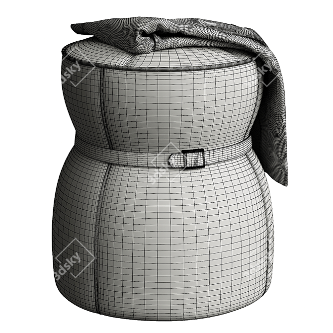 Elevate Your Space: Lepli Pouf Collection 3D model image 3