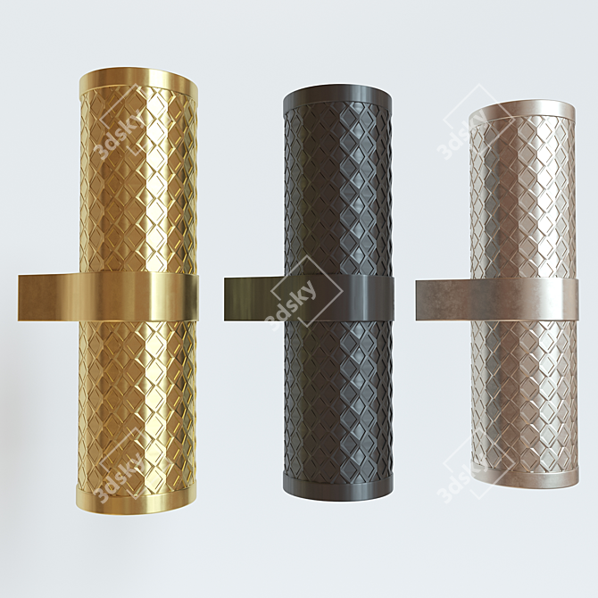 Focus Design Gold Wall Sconce 3D model image 1