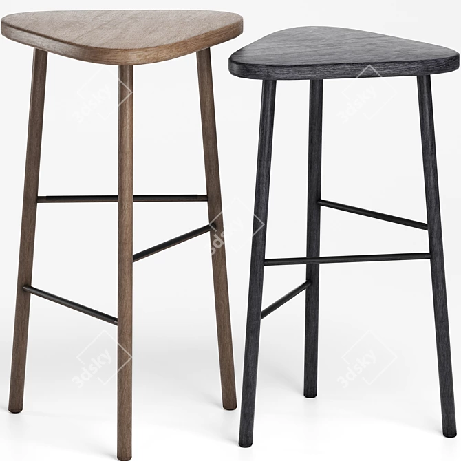 Elegant Horeca Bar Chair: Punto Design 3D model image 1