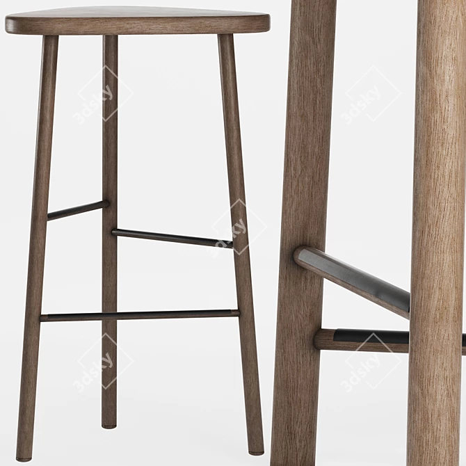 Elegant Horeca Bar Chair: Punto Design 3D model image 2