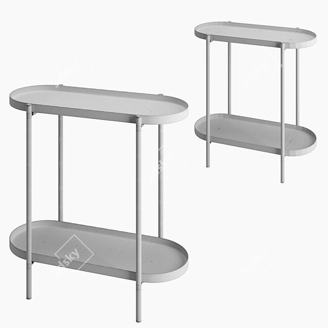 IKEA Olivblad Pedestal - Indoor/Outdoor Flower Stand - Black 3D model image 7
